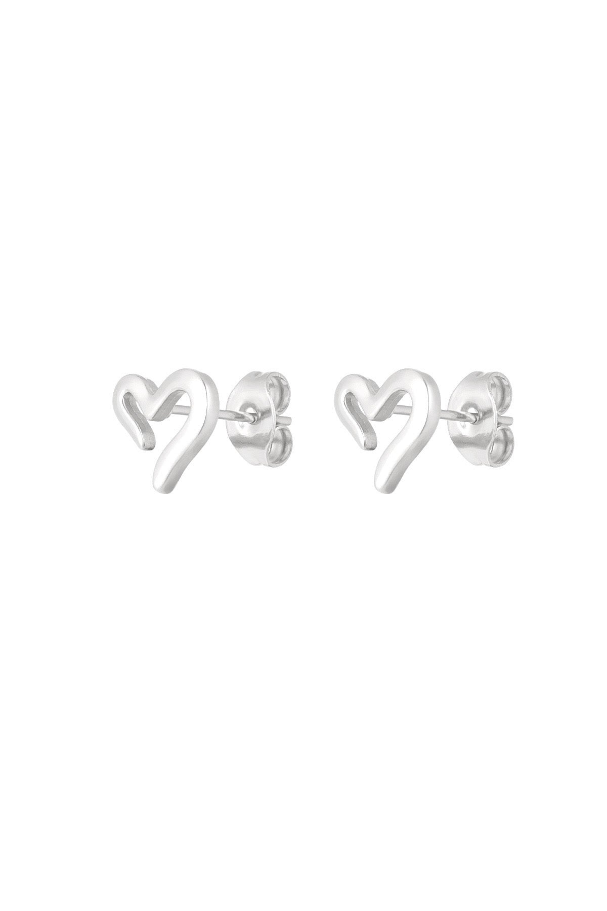 Earring - Little Heart Silver