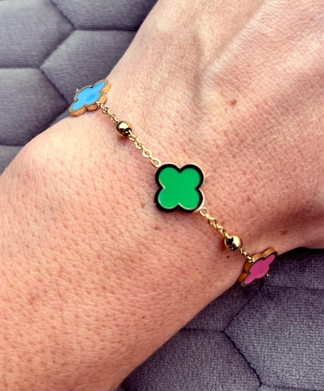 Armband - Klaver Green