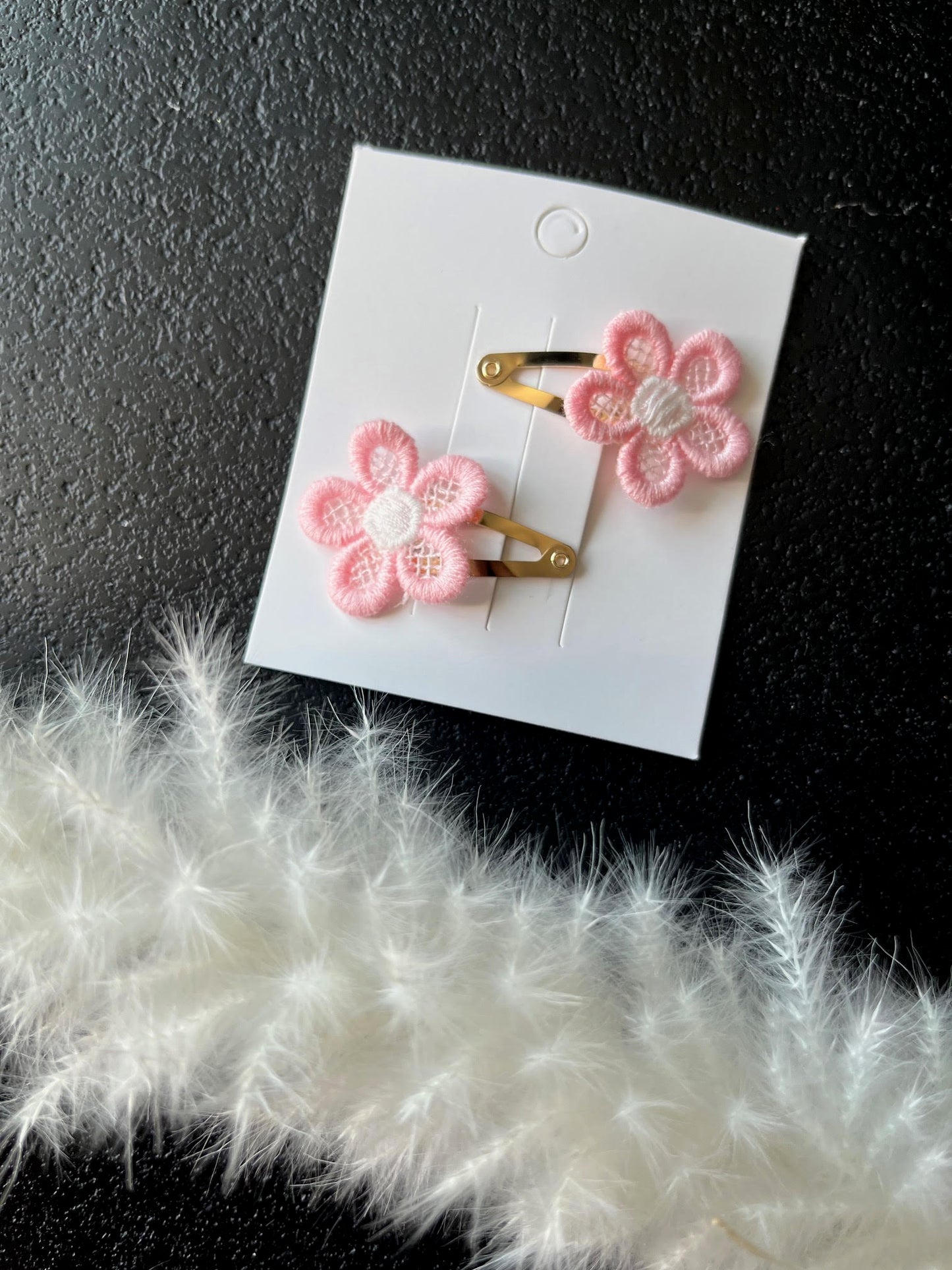 Haarspeld bloem roze - mix & match