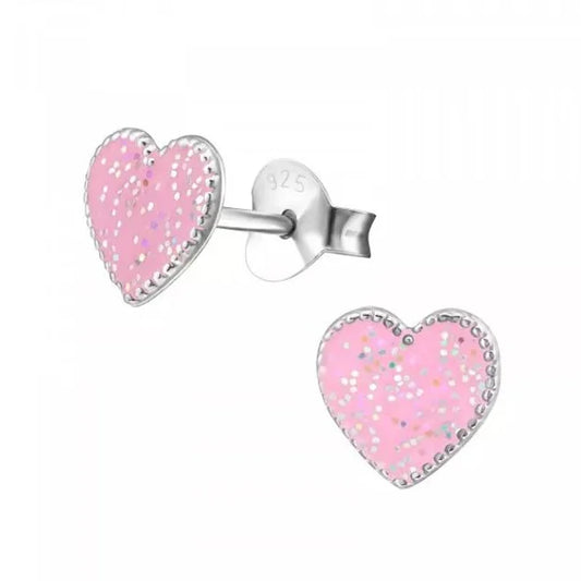 Kids - By Nikki - Heart pink glitter