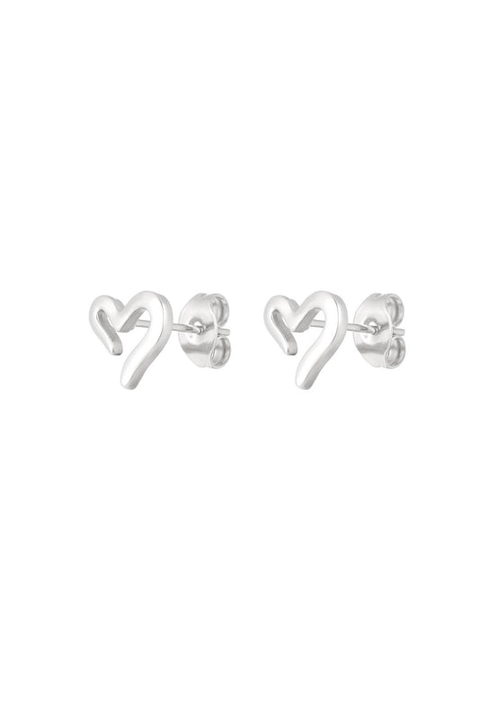 Earring - Little Heart Silver