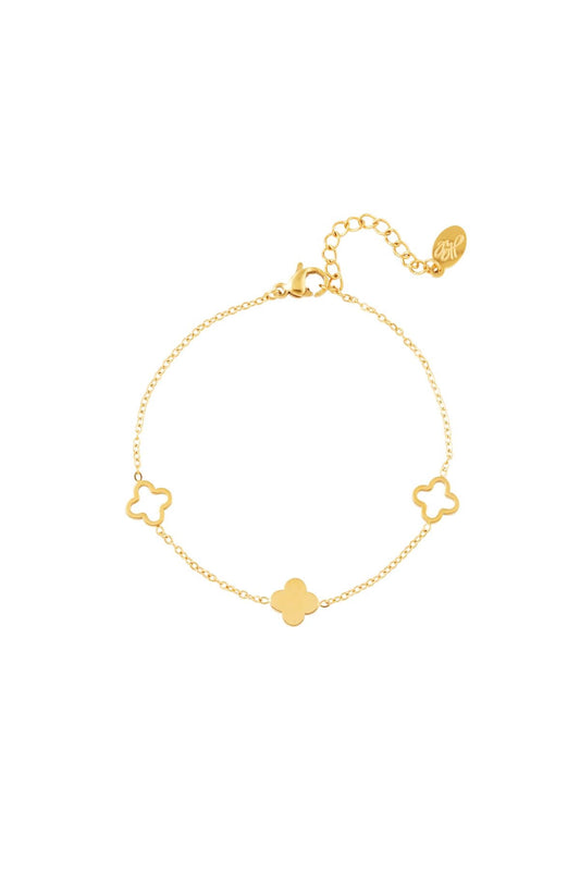 Armband - Klaver Gold