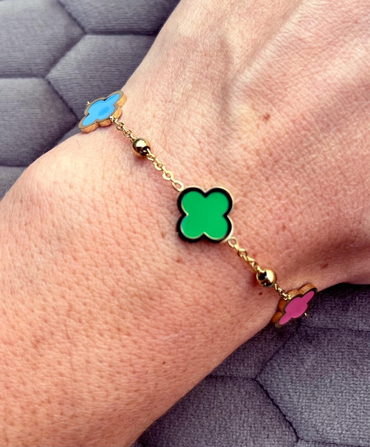 Armband - Klaver Green
