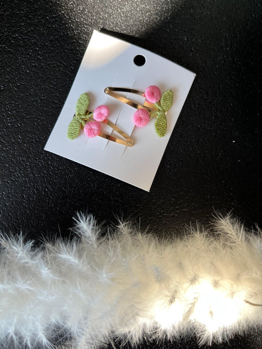 Haarspeld kers roze - mix & match