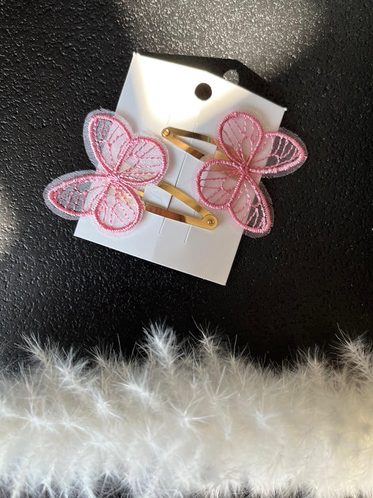 Haarspeld vlinder roze - mix & match