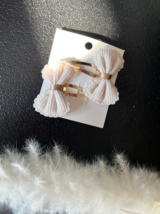 Haarspeld strik beige - mix & match