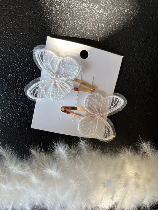 Haarspeld vlinder wit - mix & match