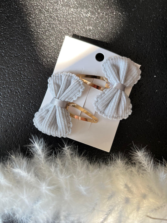 Haarspeld strik grijs - mix & match