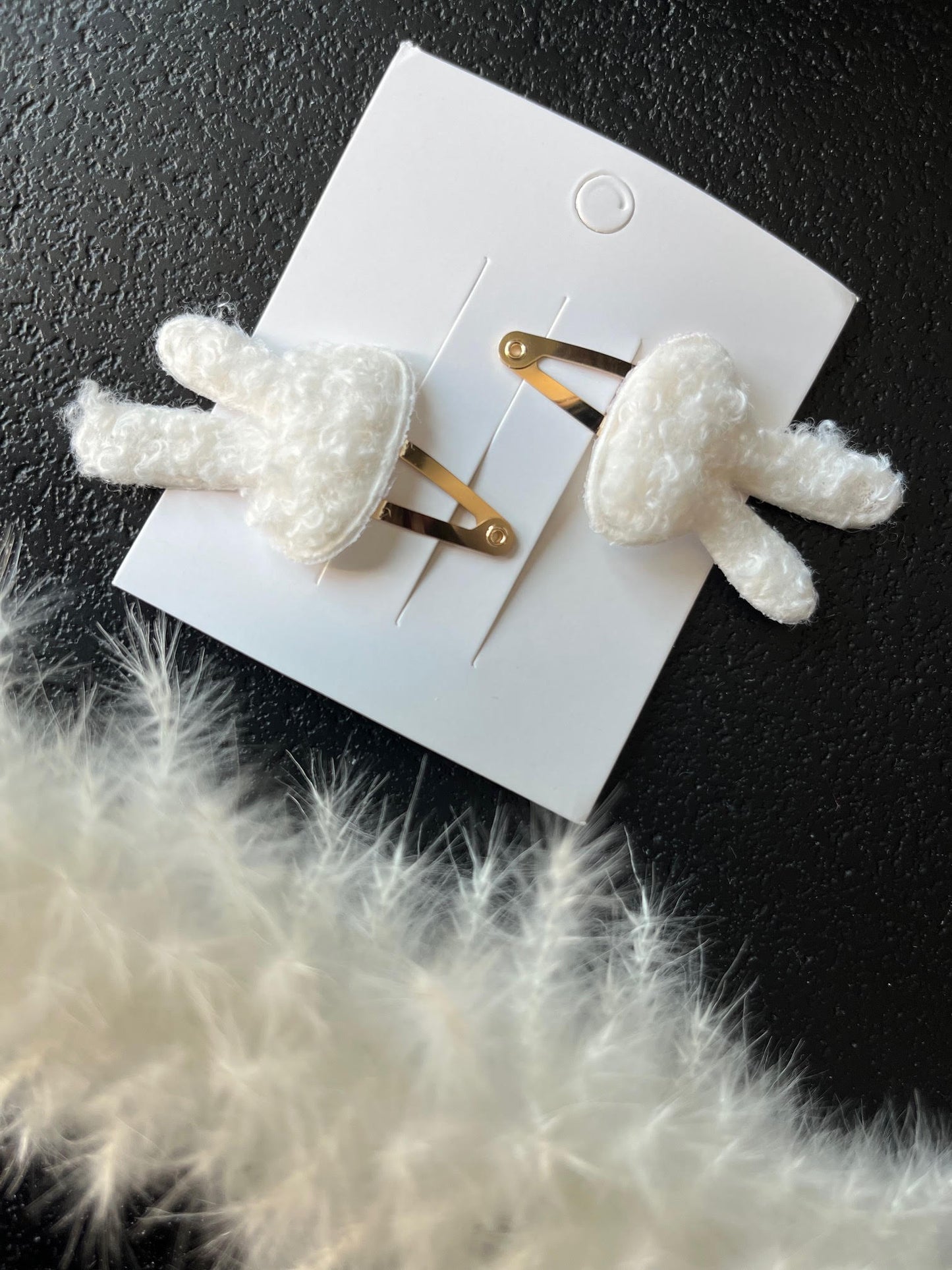Haarspeld konijn teddy stof - mix & match