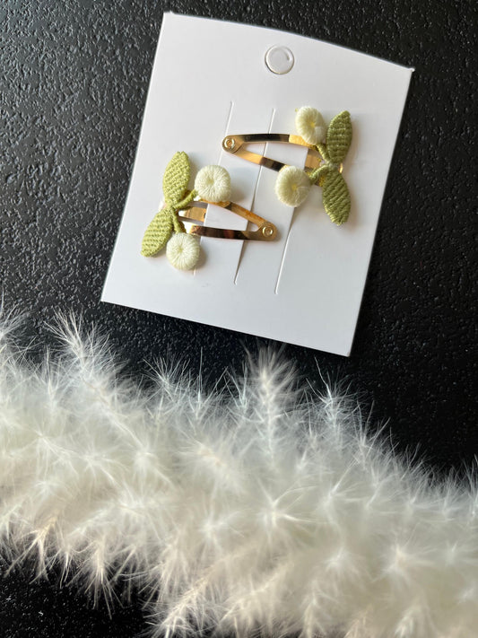 Haarspeld kers wit - mix & match