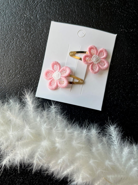 Haarspeld bloem roze - mix & match