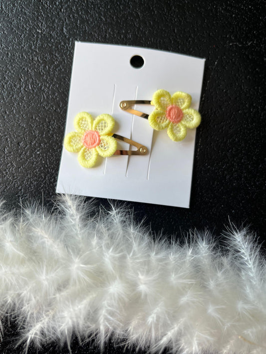Haarspeld bloem geel- mix & match