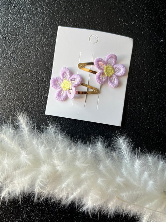 Haarspeld bloem lila - mix & match